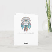 Happy Birthday Aquamarin Dreamcatchers Mystical Karte (Rückseite)