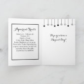 Happy Birthday Aquarius Horoscope Tracks Karte (Innenseite)