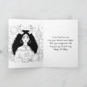 Happy Birthday Aquarius |  Inside Coloring Page Karte (Innenseite)