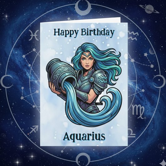 Happy Birthday Aquarius! Karte