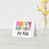 Happy Birthday Ar kid Karte (Gelbe Blume)