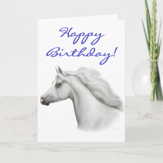 Happy Birthday Arabian Horse Card Karte (Vorderseite)