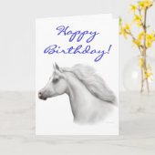Happy Birthday Arabian Horse Card Karte (Gelbe Blume)