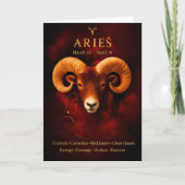 Happy Birthday Aries | Carnelian Birthstone Card Karte (Vorderseite)