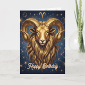 Happy Birthday Aries | Horoscope Astrlogy Karte (Vorderseite)