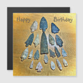 Happy Birthday Arrowhead Magnetkarte (Vorne/Hinten)