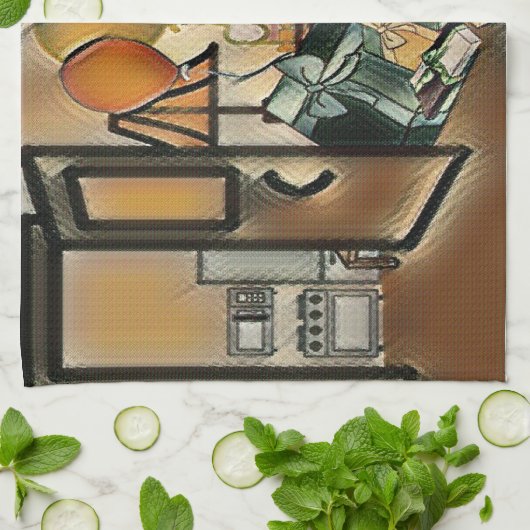 Happy Birthday Art Geschirrtuch (Gefaltet)