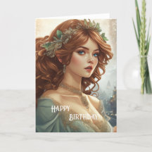 Happy Birthday Art Nouveau Beauty No.5