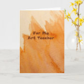 Happy Birthday Art Teacher Karte (Gelbe Blume)