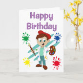 Happy Birthday Artist Karte (Gelbe Blume)