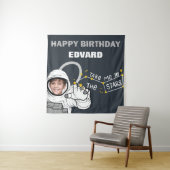 Happy Birthday Astronaut Foto Tapestry Wandteppich (Beispiel)