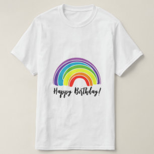 Happy Birthday auf Rainbow Theme Party T-Shirt
