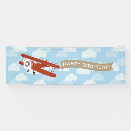 Happy Birthday auf und weg Banner (Horizontal)
