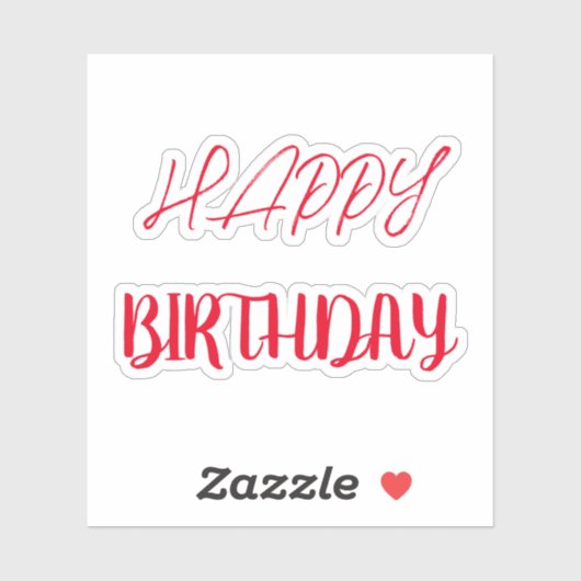 Happy Birthday Aufkleber (Blatt)