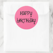 Happy Birthday Aufkleber skizzenhaft Text (Tasche)