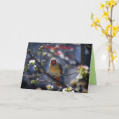 Happy Birthday Aunt Female Kardinal Karte (Gelbe Blume)