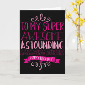 Happy Birthday Auntie Karte (Gelbe Blume)