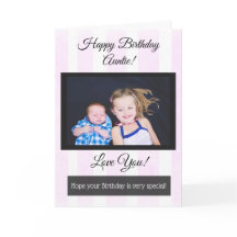 Happy Birthday Auntie Personalisierte Fotokarte