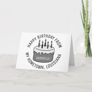 Happy Birthday aus Louisiana Karte