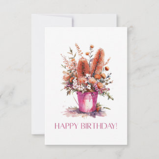 Happy Birthday Australian Blume Bucket Card