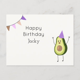 Happy Birthday Avocado Card Postkarte