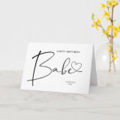 Happy Birthday Babe Geschenk für Boyfriend Girlfri Karte (Gelbe Blume)