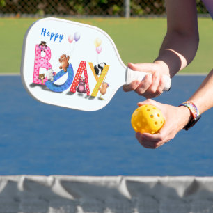 Happy Birthday Baby Bears Party Pickleball Paddle