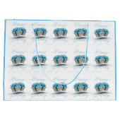 Happy Birthday Baby Blue Große Geschenktasche Geschenktüte (Rückseite)