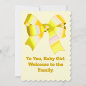 Happy Birthday Baby Card Einladung (Rückseite)