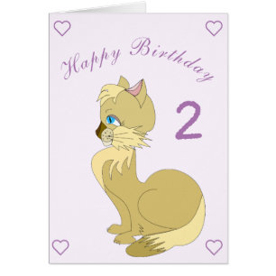 Happy Birthday Baby Card mit Cat - Personalisiert