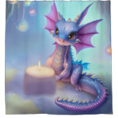 Happy Birthday Baby Dragon Duschvorhang (Vorderseite)