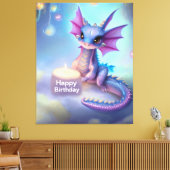 Happy Birthday Baby Dragon Leinwanddruck (Insitu (Wohnzimmer))