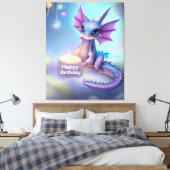 Happy Birthday Baby Dragon Leinwanddruck (Insitu (Schlafzimmer))