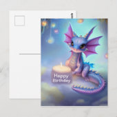 Happy Birthday Baby Dragon Postkarte (Vorne/Hinten)