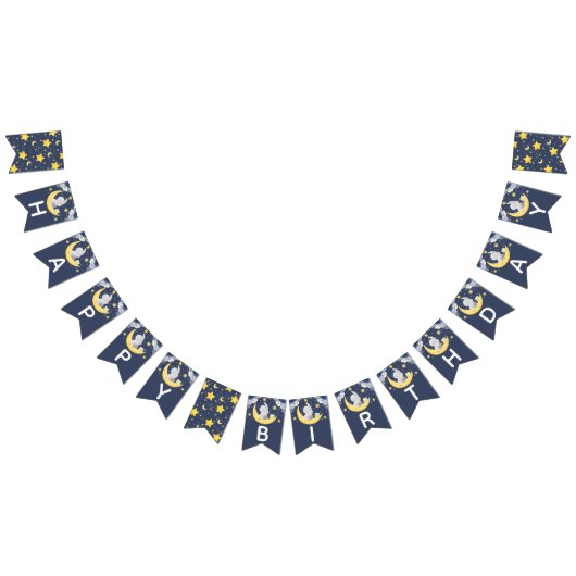 Happy Birthday Baby Elephant Wimpelkette (Alle)