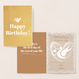 Happy Birthday Baby Foil Card Folienkarte