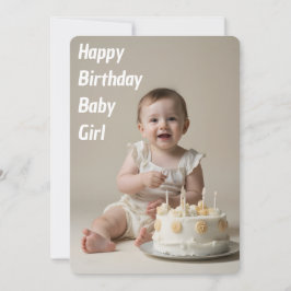 Happy Birthday Baby Girl - Downloadable Einladung