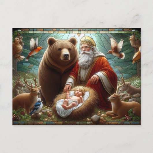 Happy Birthday Baby Jesus Postkarte (Vorderseite)