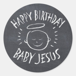 Happy Birthday Baby Jesus - Weihnachten Christlich Runder Aufkleber