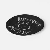 Happy Birthday Baby Jesus - Weihnachts-Halbpension Pappteller (Schrägansicht)