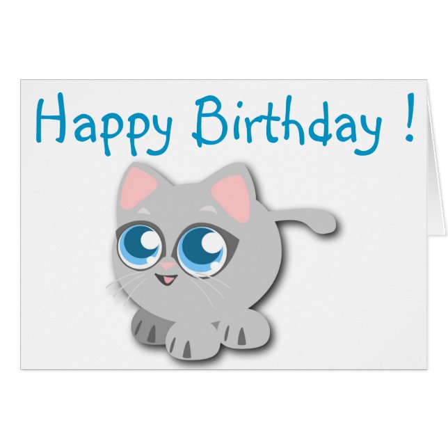 "HAPPY BIRTHDAY" BABY KITTY (Vorderseite (Horizontal))
