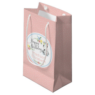Happy Birthday Baby Kuh Floral Calf Custom Kleine Geschenktüte