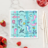 Happy Birthday Baby Shark Doo Doo Doo Doo Party Serviette (Beispiel)