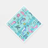 Happy Birthday Baby Shark Doo Doo Doo Doo Party Serviette (Ecke)