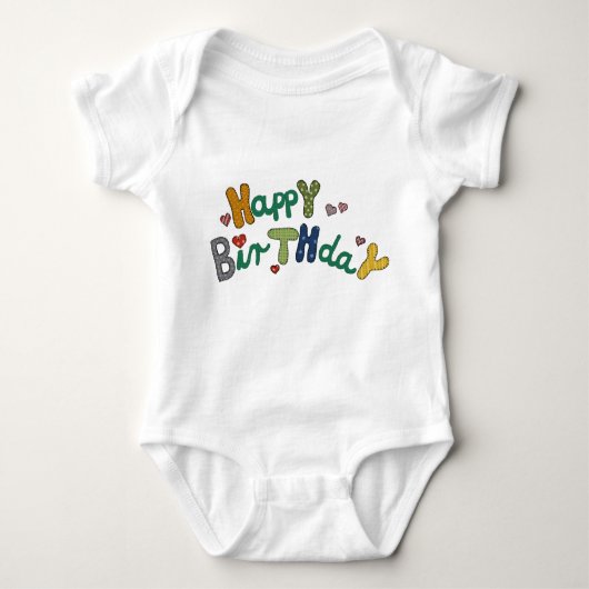 Happy Birthday Baby Strampler (Vorderseite)