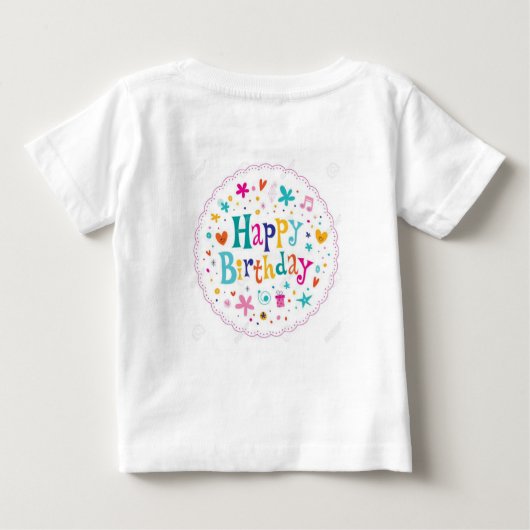 Happy Birthday Baby T-shirt (Rückseite)