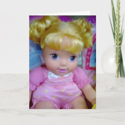 HAPPY BIRTHDAY BABYDOLL KARTE (Vorderseite)