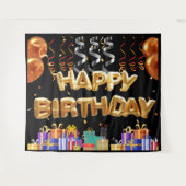 Happy Birthday Backdrop Wandteppich (Vorderseite (Horizontal))