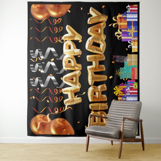 Happy Birthday Backdrop Wandteppich (Beispiel)