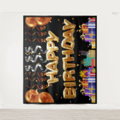 Happy Birthday Backdrop Wandteppich (Vorderseite)